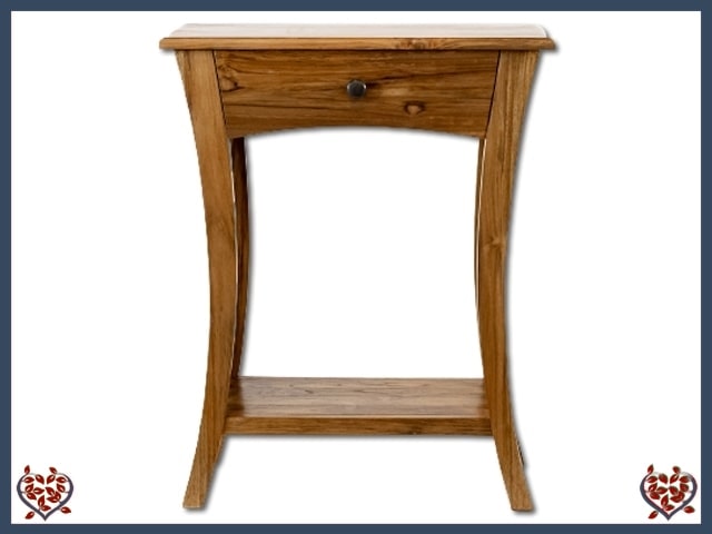 CURVED LEG HALL TABLE ~ TEAK COLLECTION - Paul Martyn Interiors