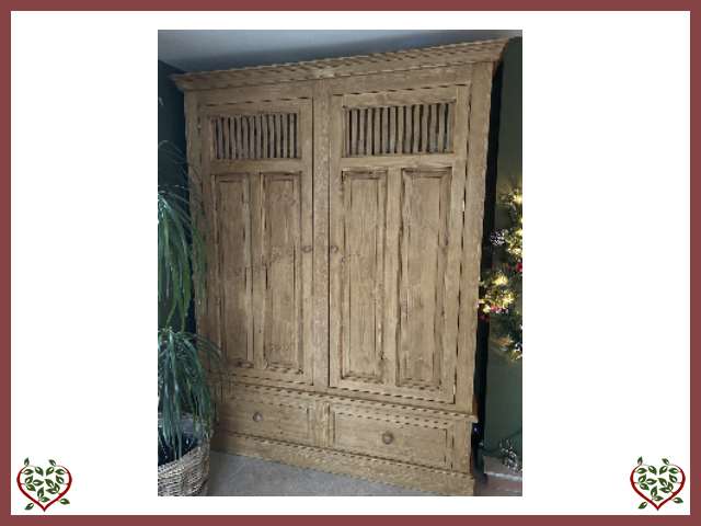 HANDWAXED PINE STORAGE CABINET