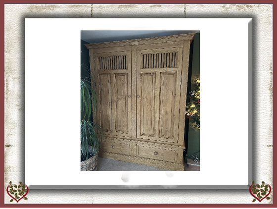 HANDWAXED PINE STORAGE CABINET