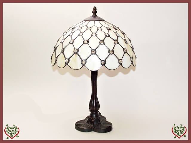 CREAM JEWELLED LAMP | Lighting - Paul Martyn Interiors