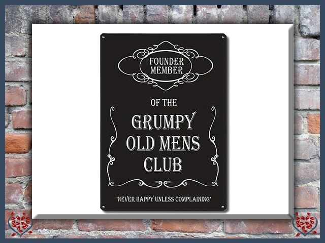 GRUMPY OLD MENS CLUB ~ METAL SIGN |  Wall Decor