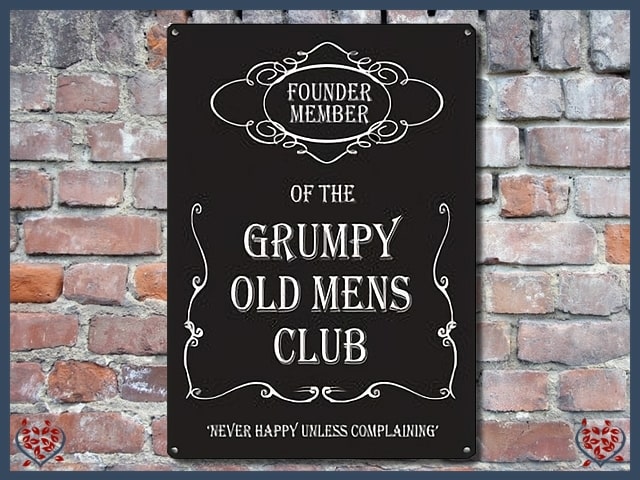 GRUMPY OLD MENS CLUB ~ METAL SIGN |  Wall Decor