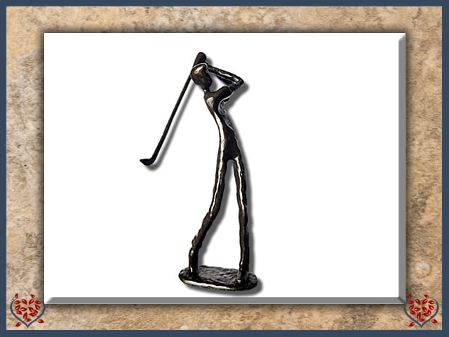 GOLFER ~ METAL FIGURINE | Figurine - Paul Martyn Interiors