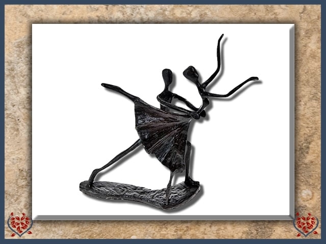 DANCERS BALLET COUPLE ~ METAL FIGURINE | Figurine - Paul Martyn Interiors