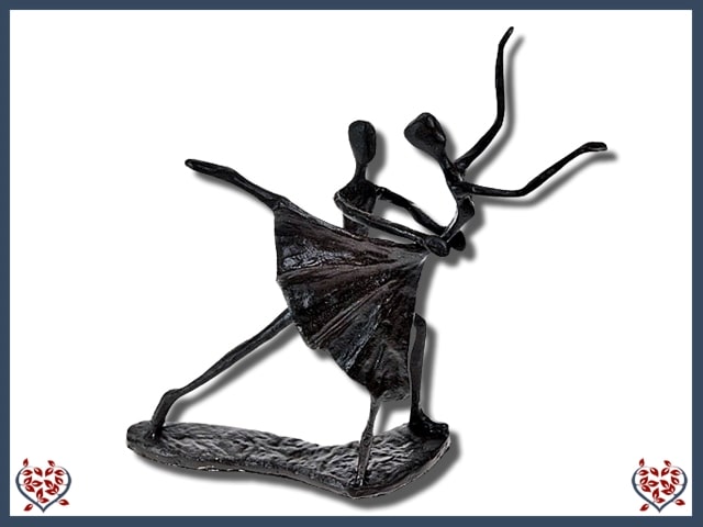 DANCERS BALLET COUPLE ~ METAL FIGURINE | Figurine - Paul Martyn Interiors