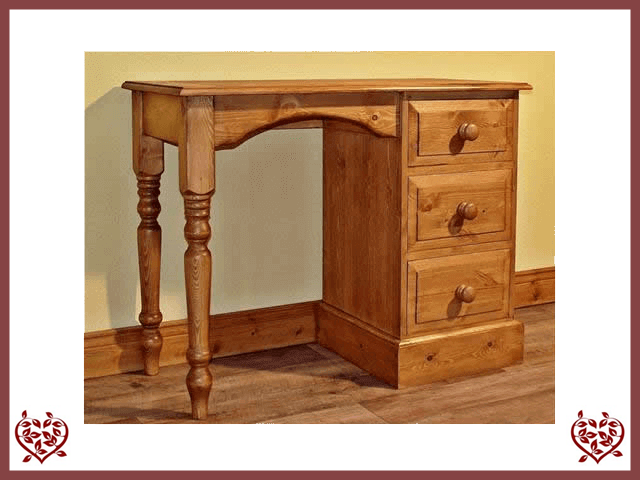 EDWARDIAN SINGLE PEDESTAL DESK AND DRESSING TABLE | Paul Martyn Furniture UK