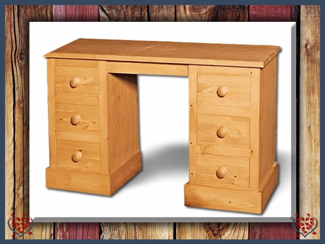 SHAKER PINE TWIN PEDESTAL DRESSING TABLE | Paul Martyn Furniture UK