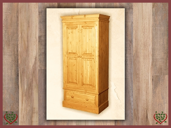 EDWARDIAN 2 DOOR PINE WARDROBE | Paul Martyn Furniture UK