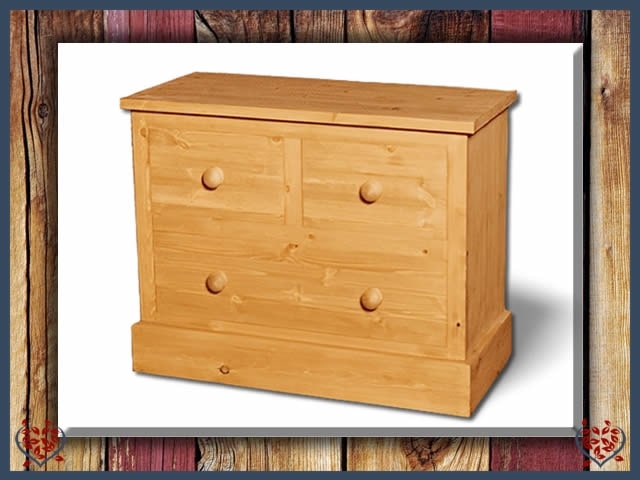 SHAKER PINE 2 OVER 1 CHEST | Paul Martyn Furniture UK