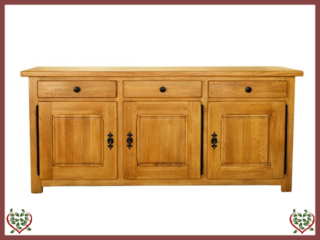 COUNTRY OAK SIDEBOARD 3 DOOR/3DRAWERS | Paul Martyn Furniture UK