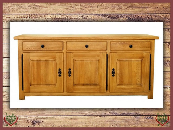 COUNTRY OAK SIDEBOARD 3 DOOR/3DRAWERS | Paul Martyn Furniture UK