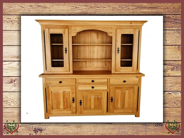 COUNTRY OAK GLAZED DRESSER (TOP ONLY) | Paul Martyn Furniture UK