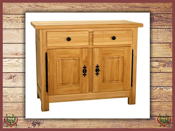 COUNTRY OAK 2 DOOR/1 DRAWER SIDEBOARD | Paul Martyn Furniture UK