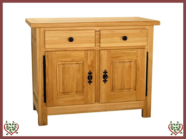 COUNTRY OAK 2 DOOR/1 DRAWER SIDEBOARD | Paul Martyn Furniture UK