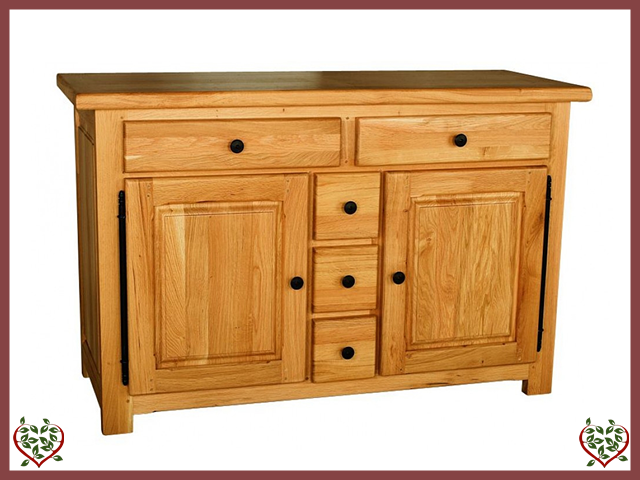 COUNTRY OAK 2 DOOR/5 DRAWER SIDEBOARD | Paul Martyn Furniture UK