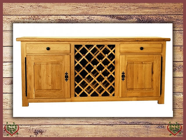 COUNTRY OAK SIDEBOARD/WINE RACK | Paul Martyn Furniture UK