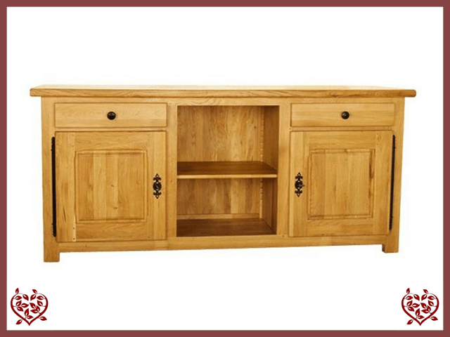 COUNTRY OAK SIDEBOARD CENTRE SHELVES | Paul Martyn Furniture UK