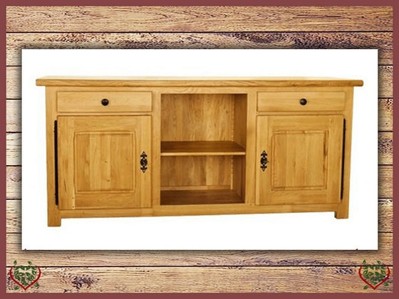 COUNTRY OAK SIDEBOARD CENTRE SHELVES | Paul Martyn Furniture UK