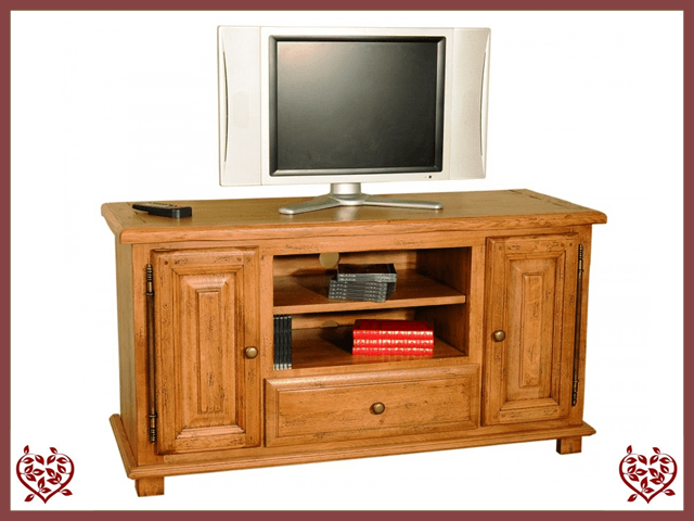 HERITAGE OAK WIDESCREEN TV UNIT – 2 DOORS/1 DRAWER | Paul Martyn Furniture UK