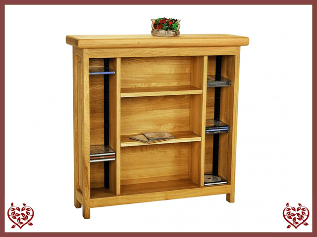 COUNTRY OAK CD & DVD STORAGE CABINET | Paul Martyn Furniture UK