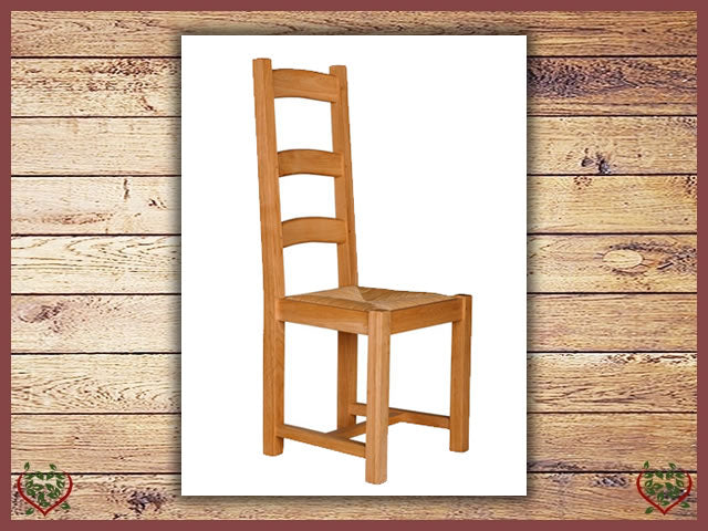 COUNTRY OAK DINING CHAIR – RUSH SEAT | Paul Martyn Furniture UK