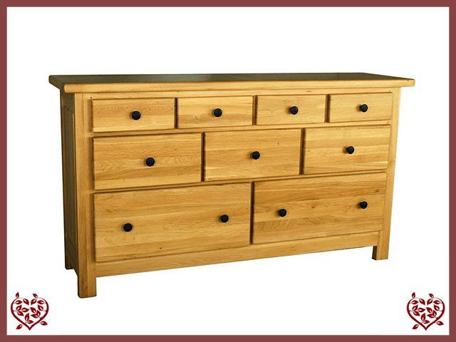 COUNTRY OAK 9 DRAWER CHEST | Paul Martyn Furniture UK