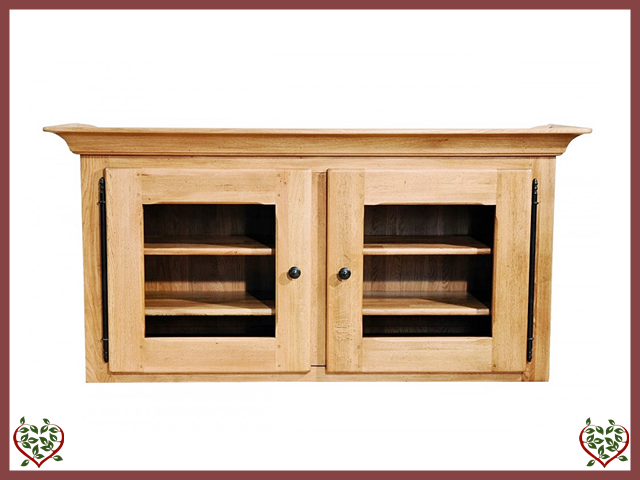 COUNTRY OAK DOUBLE CABINET TOP (GLAZED) | Paul Martyn Furniture UK