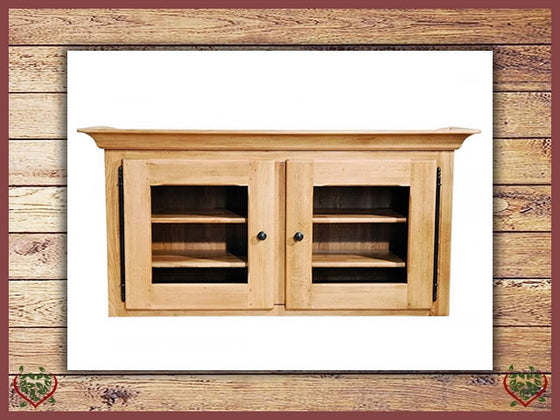 COUNTRY OAK DOUBLE CABINET TOP (GLAZED) | Paul Martyn Furniture UK