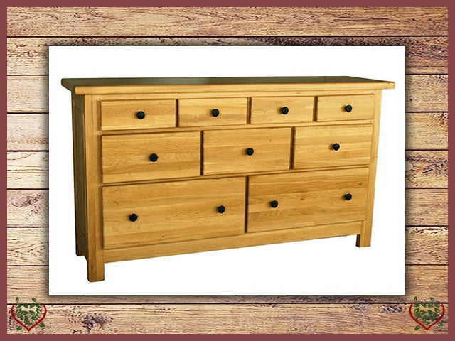 COUNTRY OAK 9 DRAWER CHEST | Paul Martyn Furniture UK