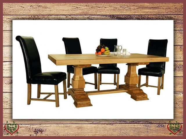 COUNTRY OAK SQUARE LEG DINING TABLE | Paul Martyn Furniture UK