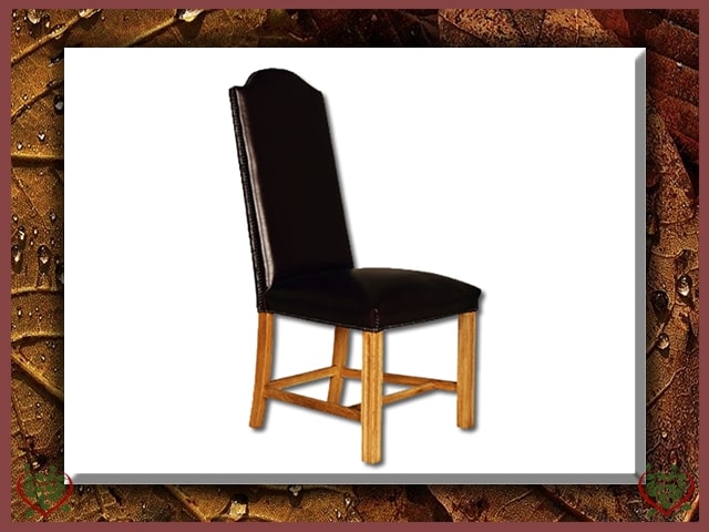 LEATHER/OAK DINING CHAIR ~ CATHEDRAL COLLECTION - Paul Martyn Furniture