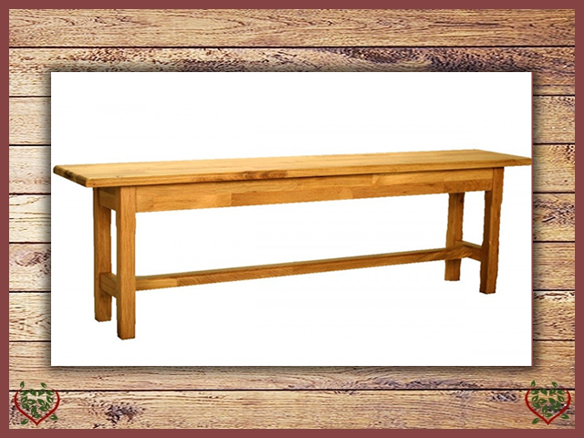 COUNTRY OAK BENCH 1.5m | Paul Martyn Furniture UK