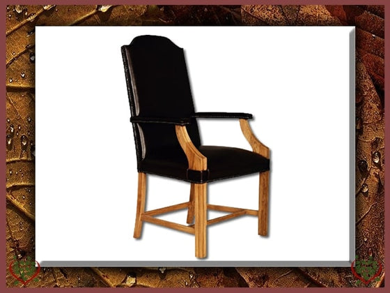 CARVER DINING CHAIR LEATHER/OAK ~ CATHEDRAL RANGE - Paul Martyn Furniture