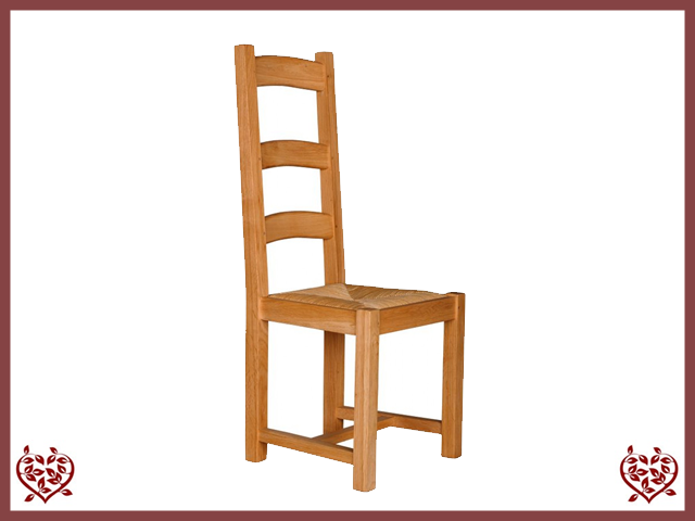 COUNTRY OAK DINING CHAIR – RUSH SEAT | Paul Martyn Furniture UK