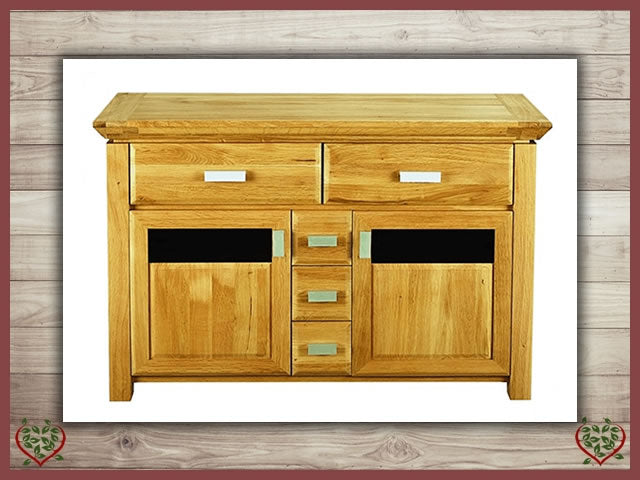 TEMPLE OAK SIDEBOARD,2 DOOR/5 DRAWERS | Paul Martyn Furniture UK