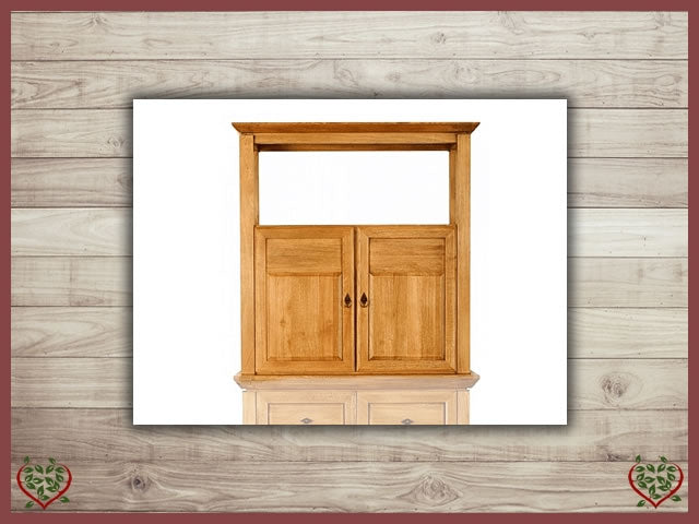 CABINET TOP ONLY / 2 WOODEN DOORS ~ TEMPLE COLLECTION - Paul Martyn Furniture