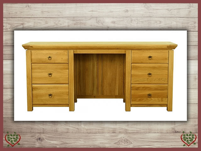 DESK / 6 DRAWERS ~ TEMPLE COLLECTION - Paul Martyn Furniture