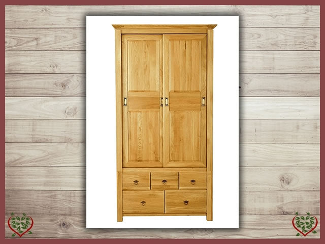 WARDROBE / SLIDING DOORS / 5 DRAWERS ~ TEMPLE COLLECTION ~ Paul Martyn Furniture