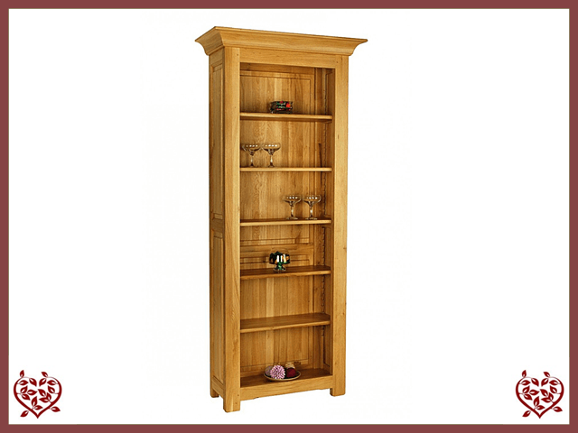 COUNTRY OAK OPEN BOOKCASE | Paul Martyn Furniture UK