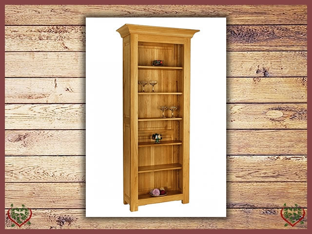 COUNTRY OAK OPEN BOOKCASE | Paul Martyn Furniture UK