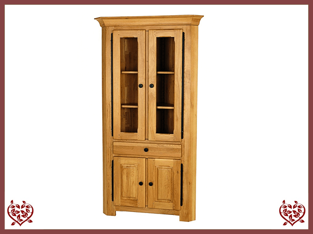 COUNTRY OAK CORNER BOOKCASE | Paul Martyn Furniture UK