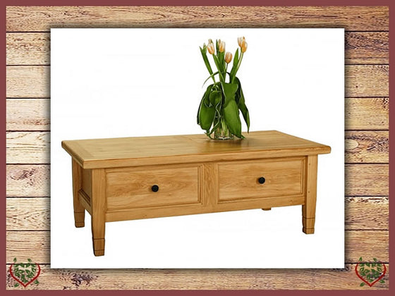 COUNTRY OAK COFFEE TABLE & DRINKS CABINET | Paul Martyn Furniture UK