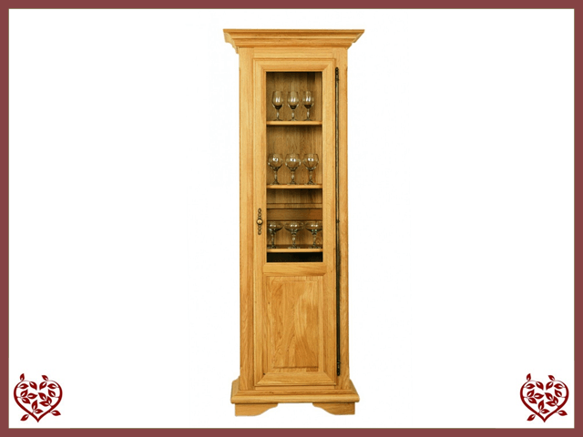 COURTIER OAK DISPLAY CABINET – 1 DOOR | Paul Martyn Furniture UK