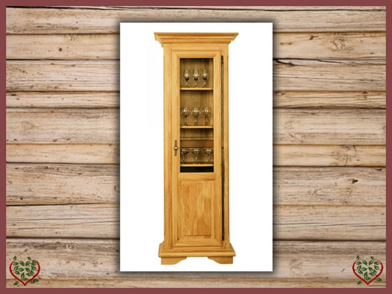 COURTIER OAK DISPLAY CABINET – 1 DOOR | Paul Martyn Furniture UK