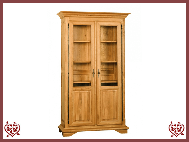 COURTIER OAK DISPLAY CABINET – 2 DOORS | Paul Martyn Furniture UK