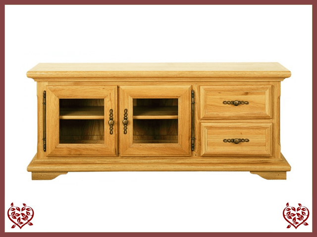 COURTIER OAK TV UNIT, 2 DOORS/2 DRAWERS | Paul Martyn Furniture UK