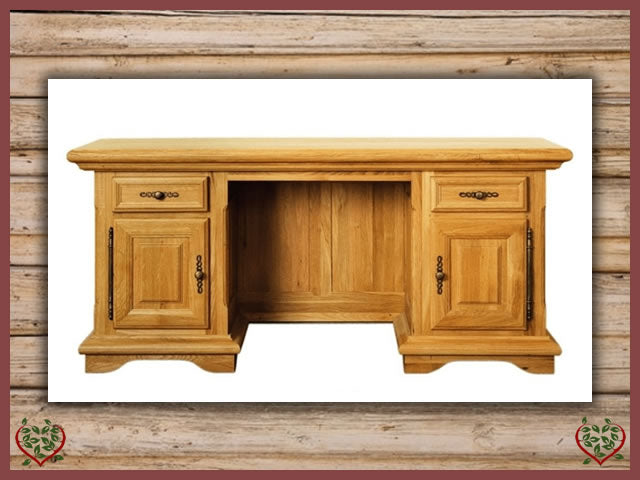 COURTIER OAK DESK – 2 DOORS/2 DRAWERS | Paul Martyn Furniture UK