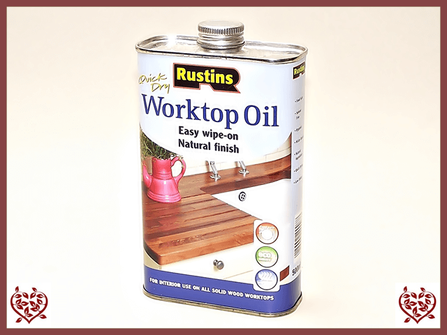 RUSTINS -QUICK DRYING WORKTOP OIL 500ml | Paul Martyn Furniture UK