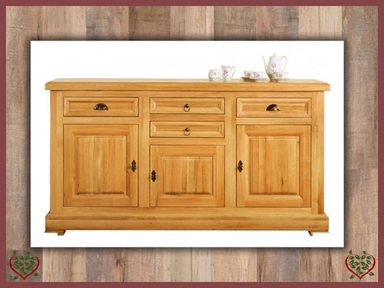 MANOR OAK SIDEBOARD – 3 DOORS/4 DRAWERS | Paul Martyn Furniture UK