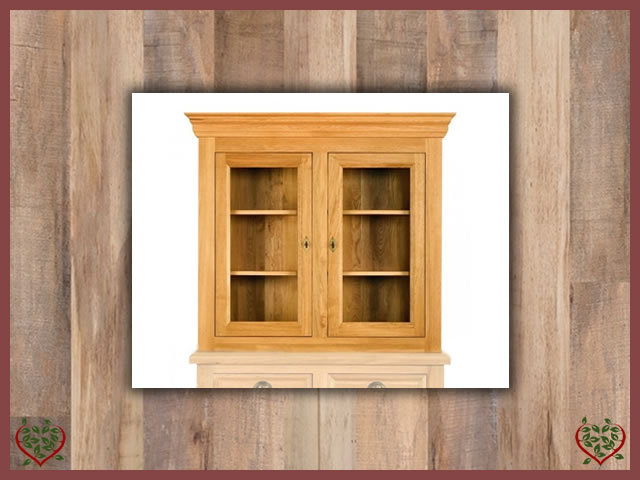 MANOR OAK GLAZED CABINET TOP ONLY – 2 DOORS | Paul Martyn Furniture UK